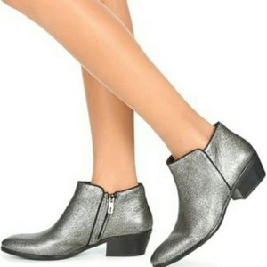 Sam edelman petty ankle booty silver